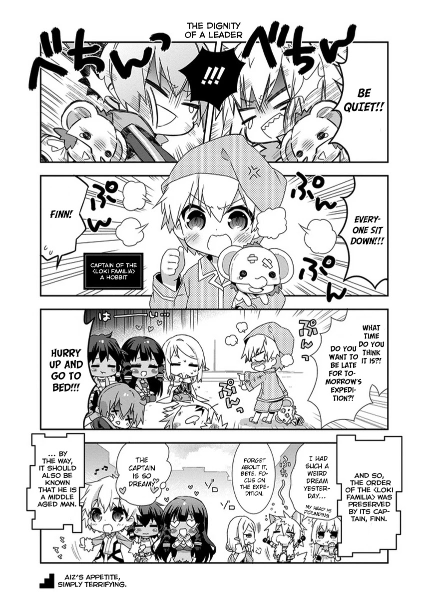 Dungeon ni Deai o Motomeru no wa Machigatte Iru Darou ka 4-koma - Kami-sama no Nichijou Chapter 1.10-5 page 9 - Vol.1 Chapter 10.5