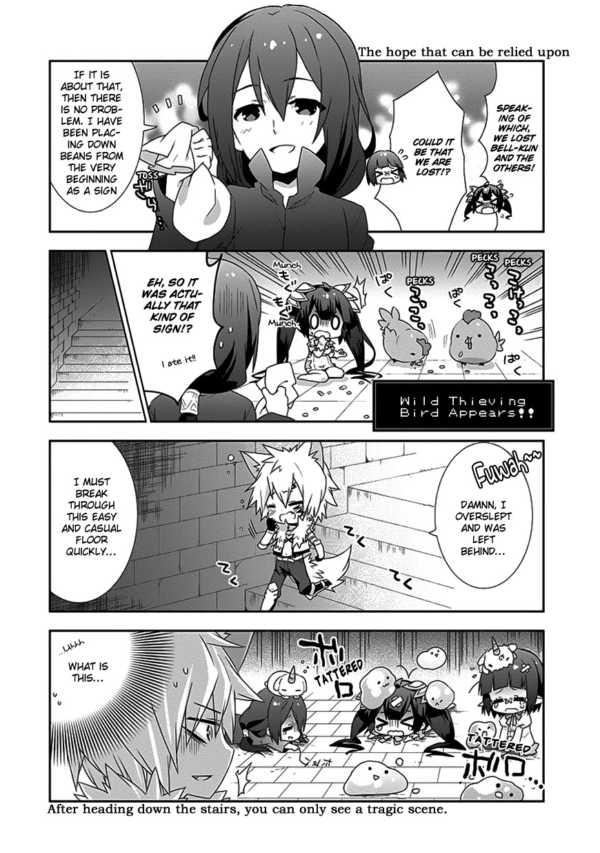 Dungeon ni Deai o Motomeru no wa Machigatte Iru Darou ka 4-koma - Kami-sama no Nichijou Chapter 1.10 page 8 - Vol.1 Chapter 10