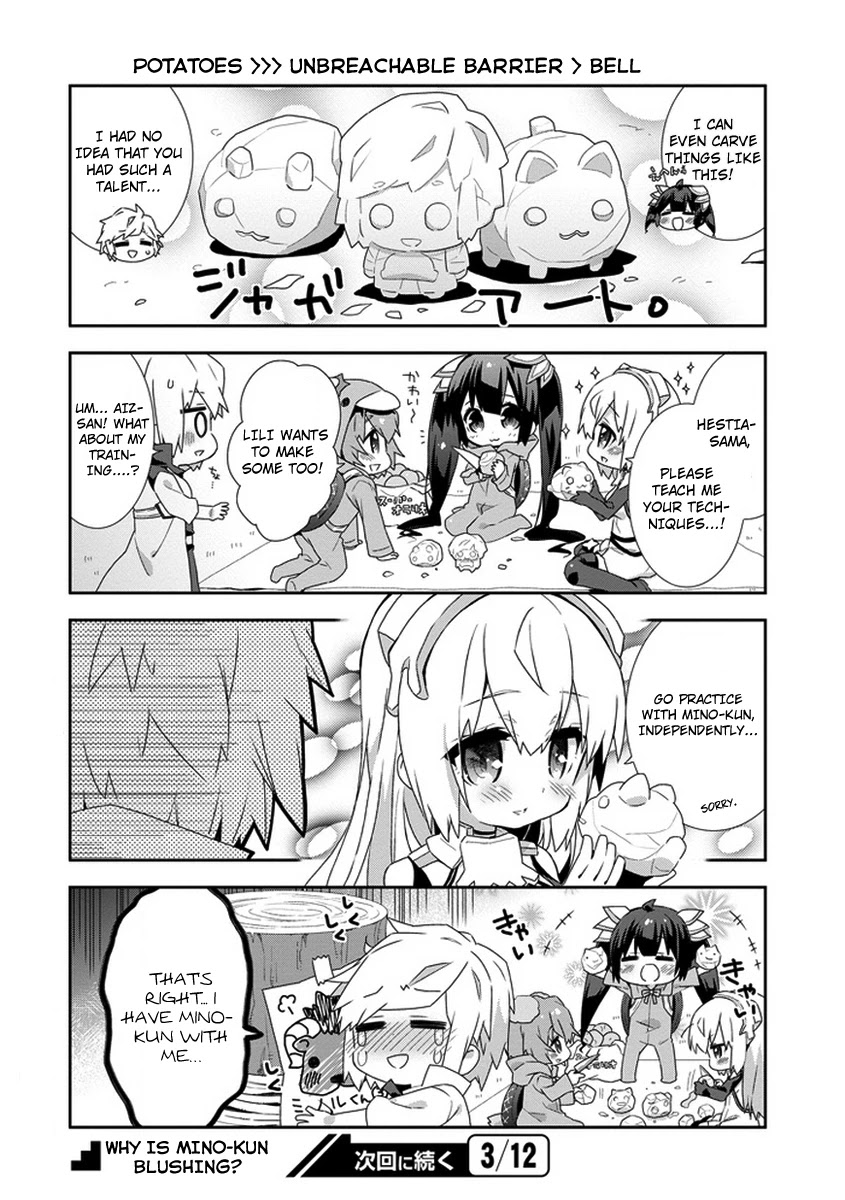Dungeon ni Deai o Motomeru no wa Machigatte Iru Darou ka 4-koma - Kami-sama no Nichijou Chapter 1.11 page 6 - Vol.1 Chapter 11
