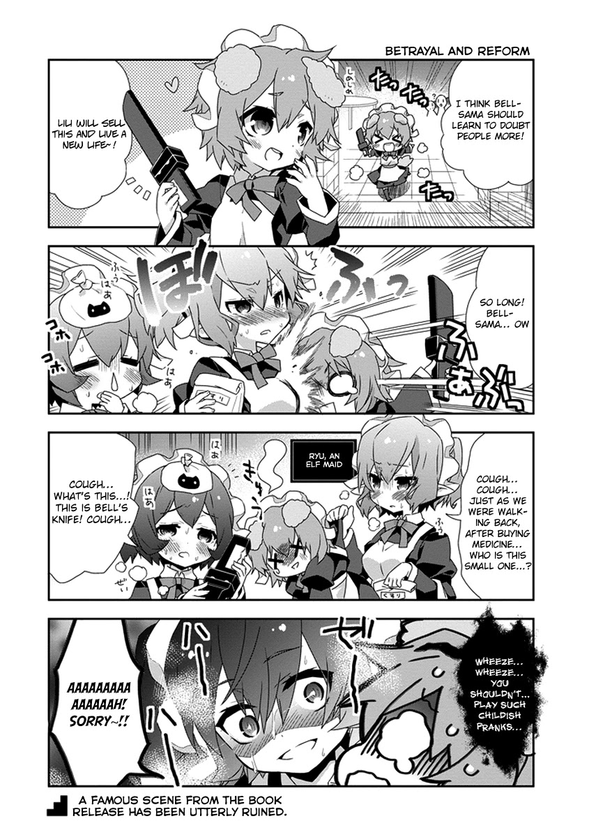 Dungeon ni Deai o Motomeru no wa Machigatte Iru Darou ka 4-koma - Kami-sama no Nichijou Chapter 1.12 page 6 - Vol.1 Chapter 12