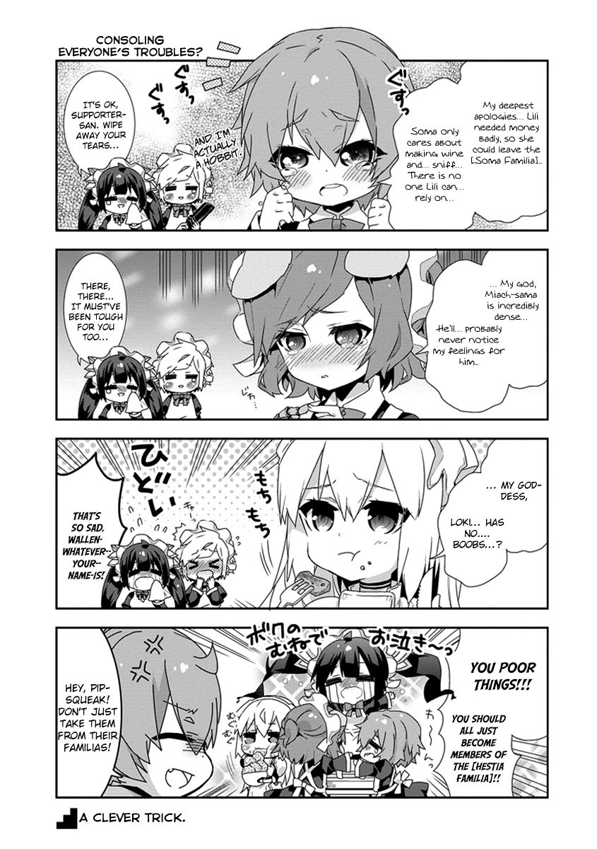Dungeon ni Deai o Motomeru no wa Machigatte Iru Darou ka 4-koma - Kami-sama no Nichijou Chapter 1.12 page 7 - Vol.1 Chapter 12
