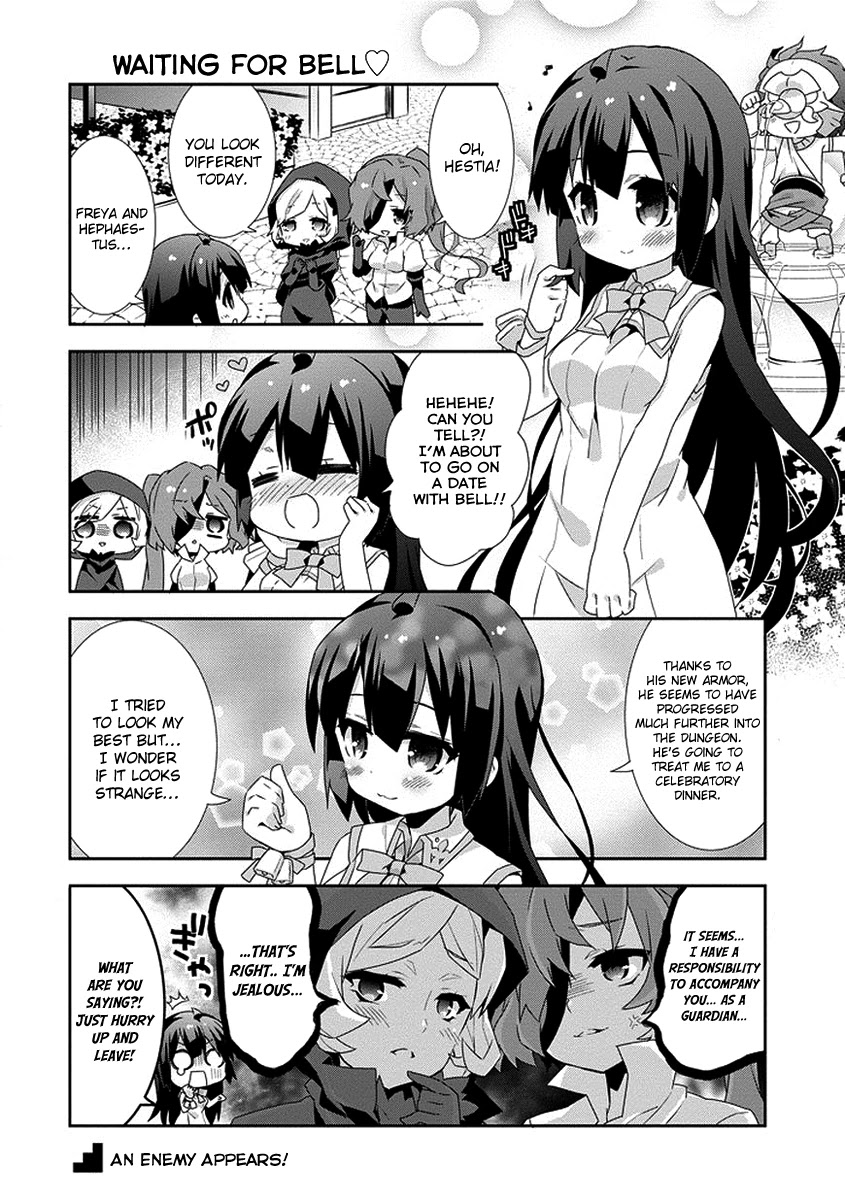 Dungeon ni Deai o Motomeru no wa Machigatte Iru Darou ka 4-koma - Kami-sama no Nichijou Chapter 1.14 page 2 - Vol.1 Chapter 14