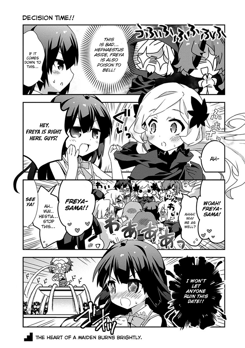 Dungeon ni Deai o Motomeru no wa Machigatte Iru Darou ka 4-koma - Kami-sama no Nichijou Chapter 1.14 page 3 - Vol.1 Chapter 14