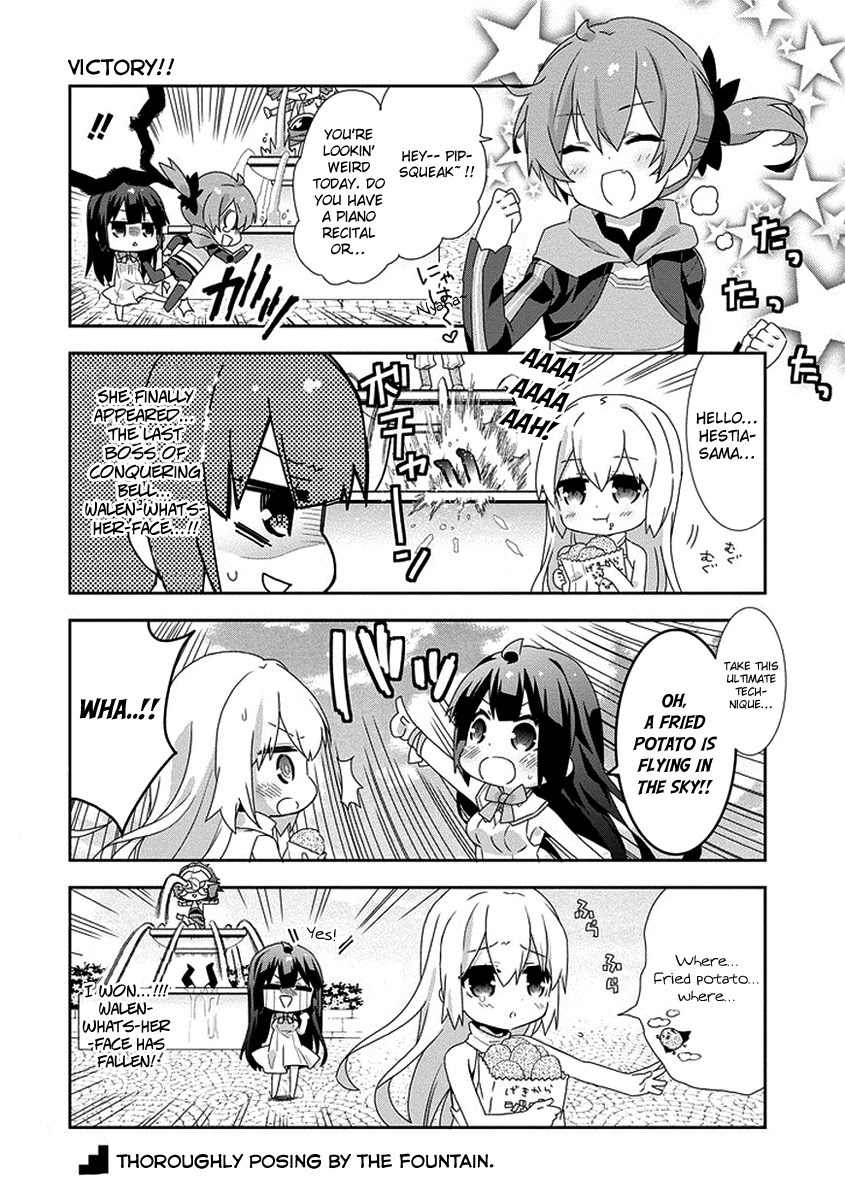 Dungeon ni Deai o Motomeru no wa Machigatte Iru Darou ka 4-koma - Kami-sama no Nichijou Chapter 1.14 page 4 - Vol.1 Chapter 14