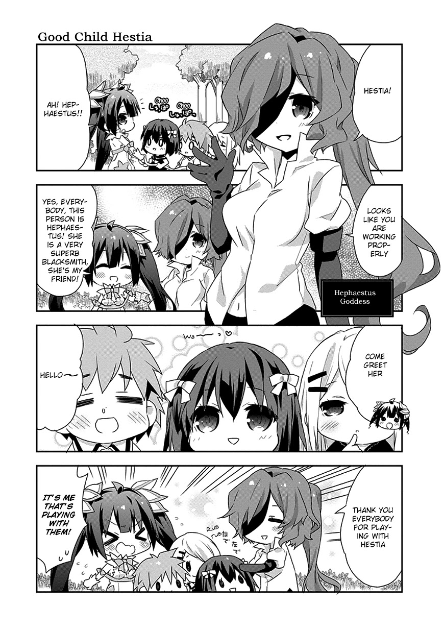 Dungeon ni Deai o Motomeru no wa Machigatte Iru Darou ka 4-koma - Kami-sama no Nichijou Chapter 1.2 page 6 - Vol.1 Chapter 2