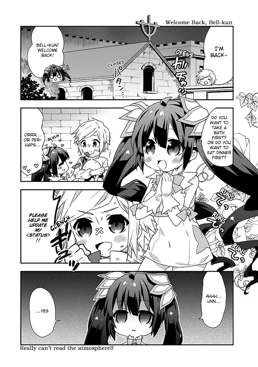Dungeon ni Deai o Motomeru no wa Machigatte Iru Darou ka 4-koma - Kami-sama no Nichijou Chapter 1.3 page 2 - Vol.1 Chapter 3