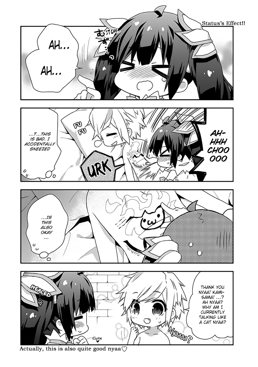 Dungeon ni Deai o Motomeru no wa Machigatte Iru Darou ka 4-koma - Kami-sama no Nichijou Chapter 1.3 page 4 - Vol.1 Chapter 3