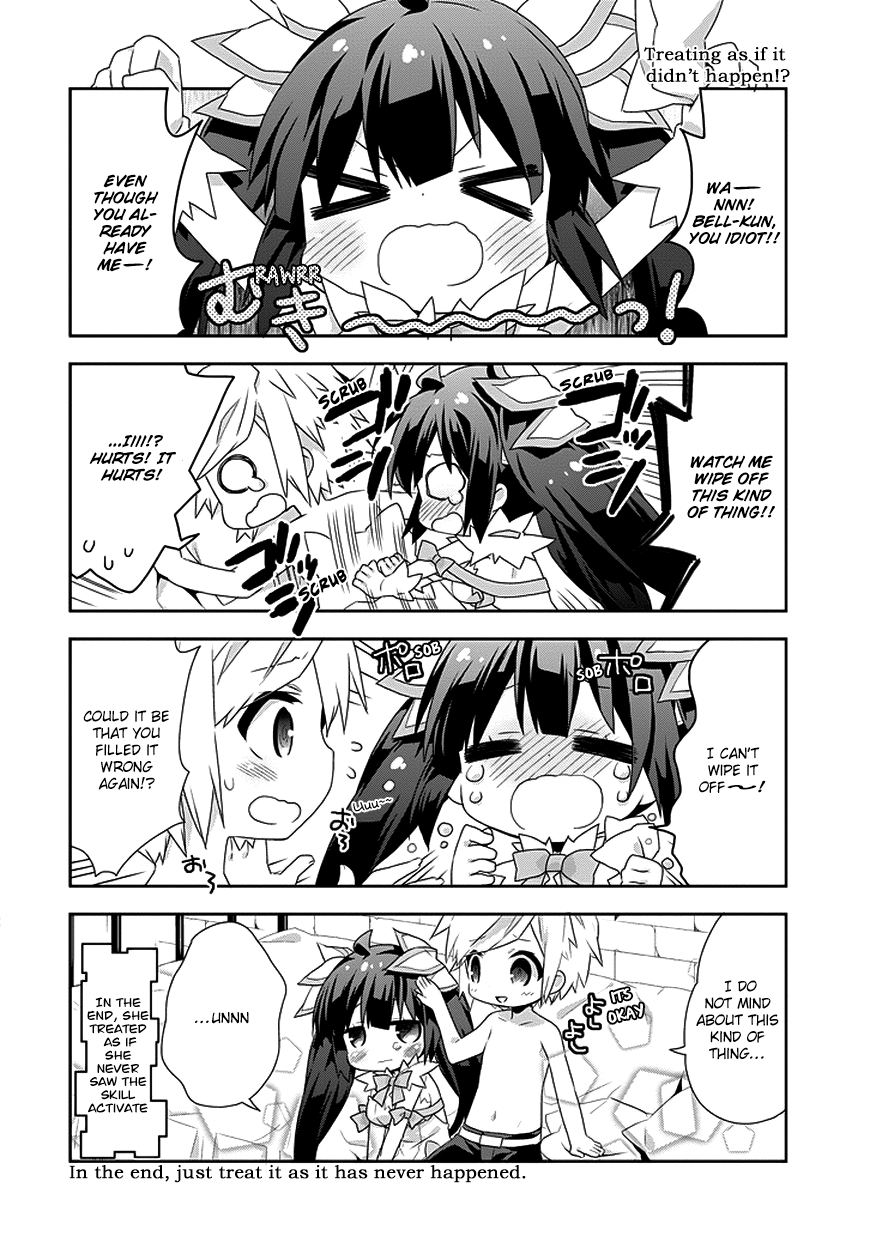 Dungeon ni Deai o Motomeru no wa Machigatte Iru Darou ka 4-koma - Kami-sama no Nichijou Chapter 1.3 page 6 - Vol.1 Chapter 3