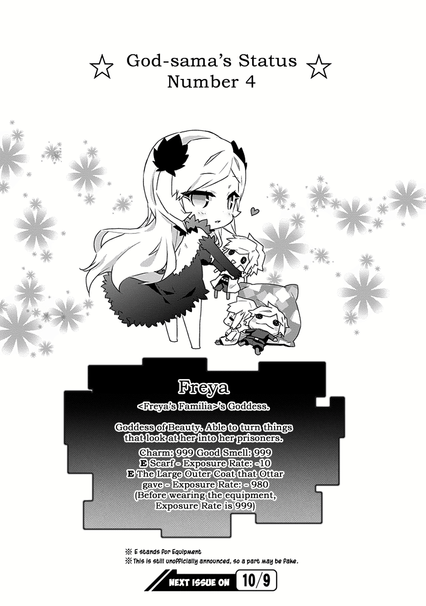Dungeon ni Deai o Motomeru no wa Machigatte Iru Darou ka 4-koma - Kami-sama no Nichijou Chapter 1.4 page 10 - Vol.1 Chapter 4