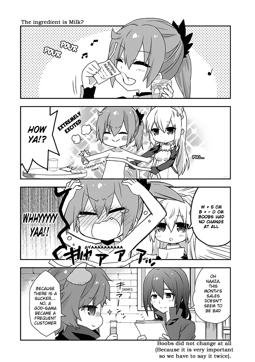 Dungeon ni Deai o Motomeru no wa Machigatte Iru Darou ka 4-koma - Kami-sama no Nichijou Chapter 1.4 page 4 - Vol.1 Chapter 4