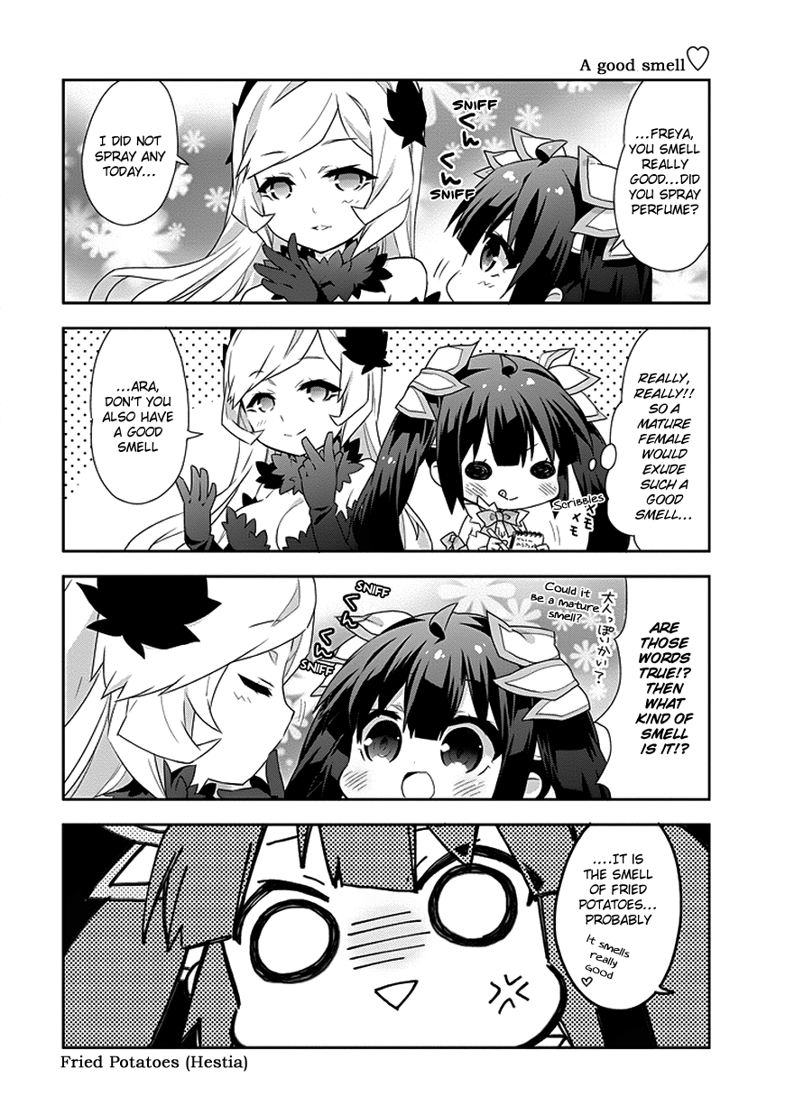 Dungeon ni Deai o Motomeru no wa Machigatte Iru Darou ka 4-koma - Kami-sama no Nichijou Chapter 1.4 page 6 - Vol.1 Chapter 4