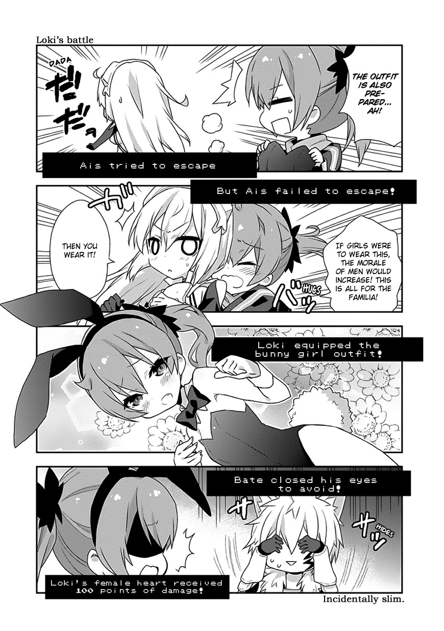 Dungeon ni Deai o Motomeru no wa Machigatte Iru Darou ka 4-koma - Kami-sama no Nichijou Chapter 1.5 page 8 - Vol.1 Chapter 5