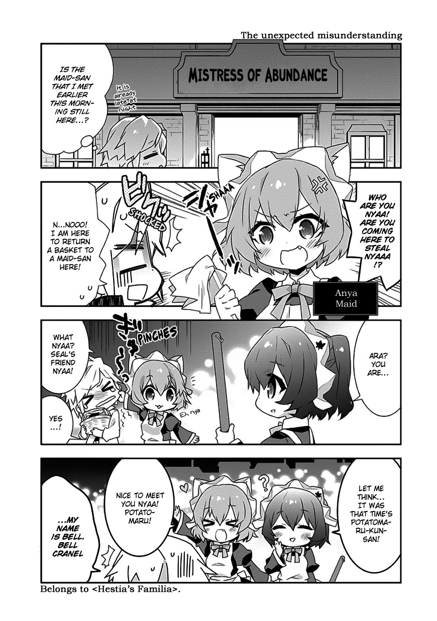 Dungeon ni Deai o Motomeru no wa Machigatte Iru Darou ka 4-koma - Kami-sama no Nichijou Chapter 1.6 page 7 - Vol.1 Chapter 6