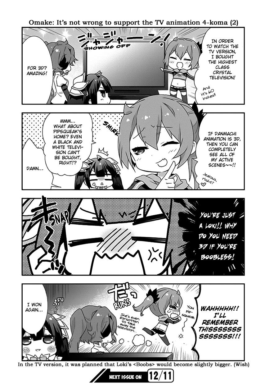 Dungeon ni Deai o Motomeru no wa Machigatte Iru Darou ka 4-koma - Kami-sama no Nichijou Chapter 1.7 page 10 - Vol.1 Chapter 7