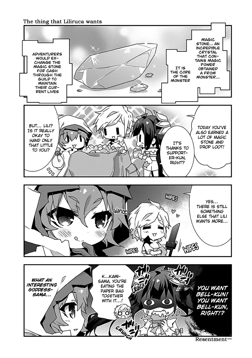 Dungeon ni Deai o Motomeru no wa Machigatte Iru Darou ka 4-koma - Kami-sama no Nichijou Chapter 1.7 page 3 - Vol.1 Chapter 7