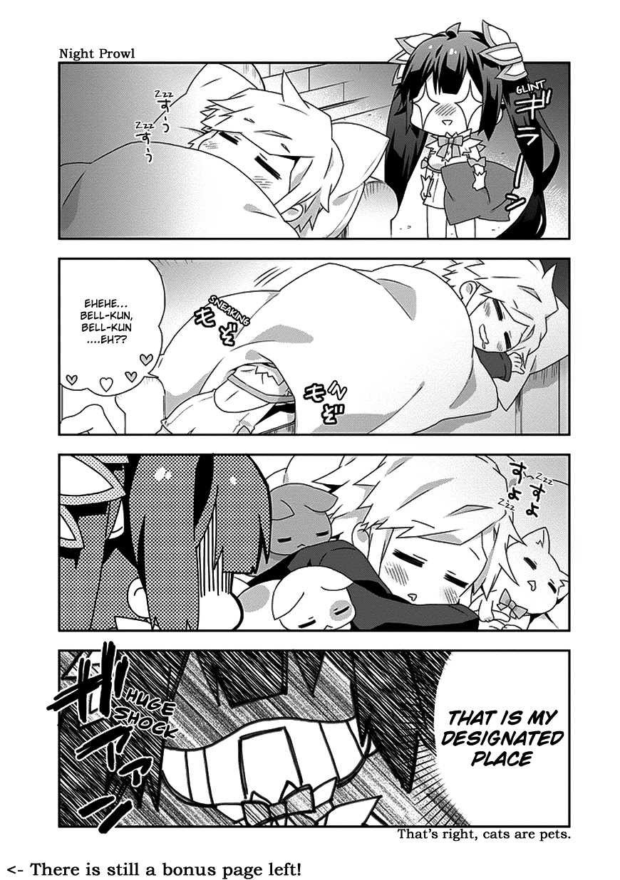 Dungeon ni Deai o Motomeru no wa Machigatte Iru Darou ka 4-koma - Kami-sama no Nichijou Chapter 1.7 page 9 - Vol.1 Chapter 7
