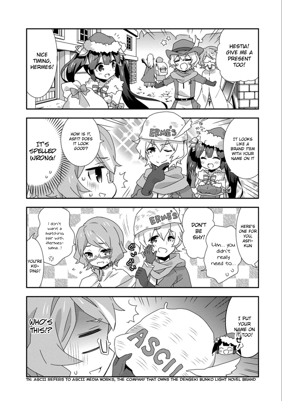 Dungeon ni Deai o Motomeru no wa Machigatte Iru Darou ka 4-koma - Kami-sama no Nichijou Chapter 2.10 page 7 - Vol.2 Chapter 10