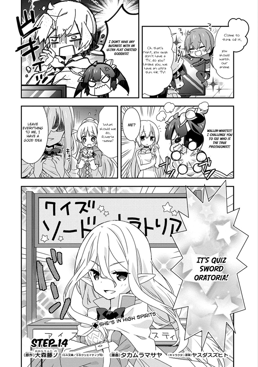 Dungeon ni Deai o Motomeru no wa Machigatte Iru Darou ka 4-koma - Kami-sama no Nichijou Chapter 2.14 page 4 - Vol.2 Chapter 14