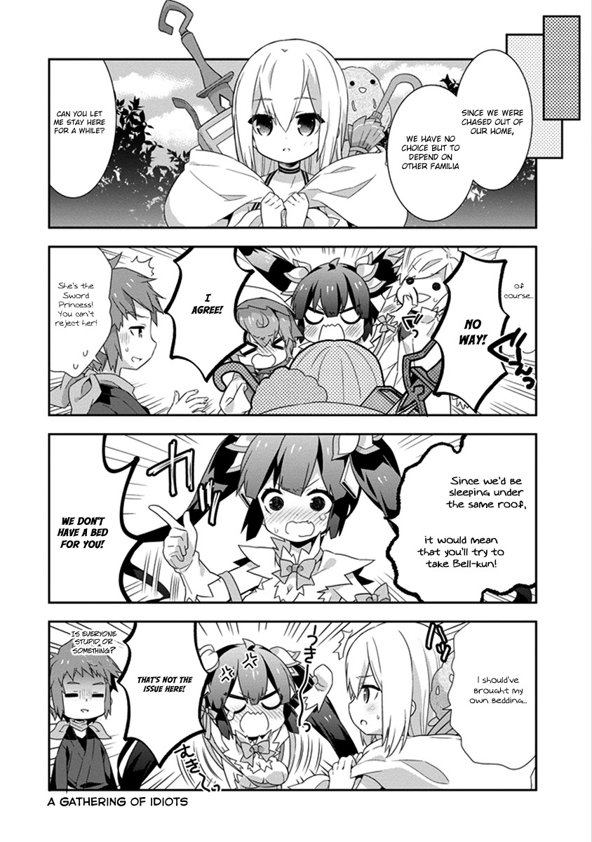 Dungeon ni Deai o Motomeru no wa Machigatte Iru Darou ka 4-koma - Kami-sama no Nichijou Chapter 2.15 page 4 - Vol.2 Chapter 15