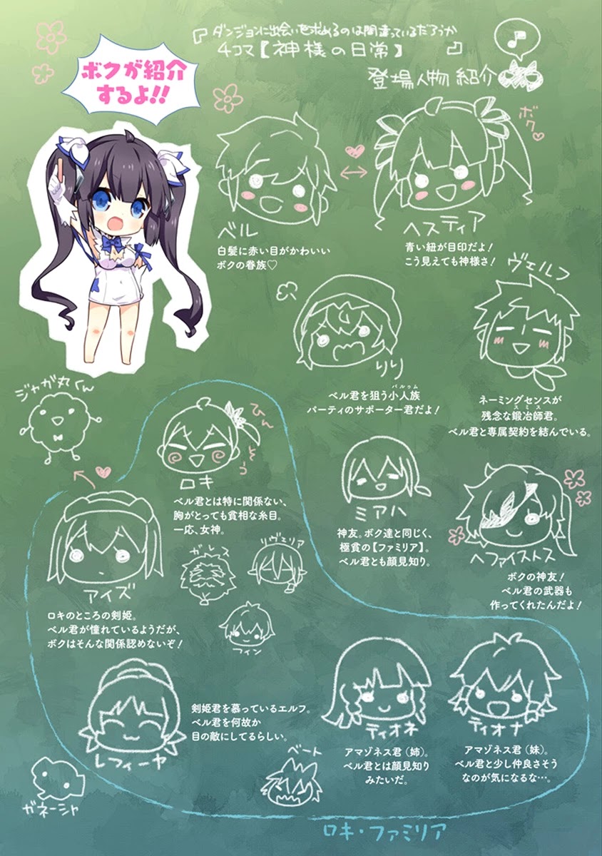 Dungeon ni Deai o Motomeru no wa Machigatte Iru Darou ka 4-koma - Kami-sama no Nichijou Chapter 2.18 page 2 - Vol.2 Chapter 18