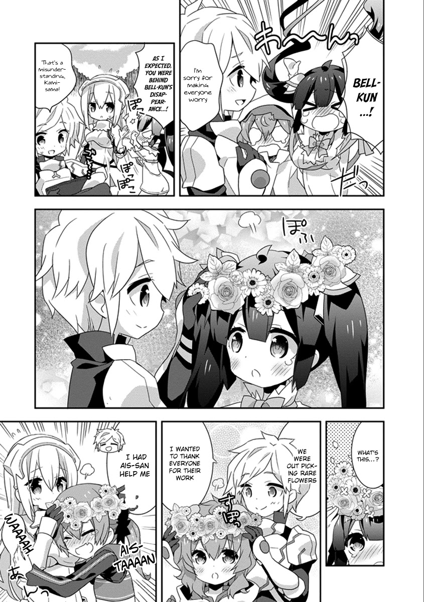 Dungeon ni Deai o Motomeru no wa Machigatte Iru Darou ka 4-koma - Kami-sama no Nichijou Chapter 2.19 page 8 - Vol.2 Chapter 19 [END]