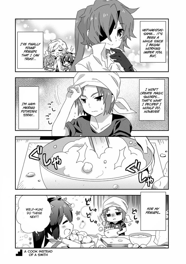 Dungeon ni Deai o Motomeru no wa Machigatte Iru Darou ka 4-koma - Kami-sama no Nichijou Chapter 2.2 page 4 - Vol.2 Chapter 2
