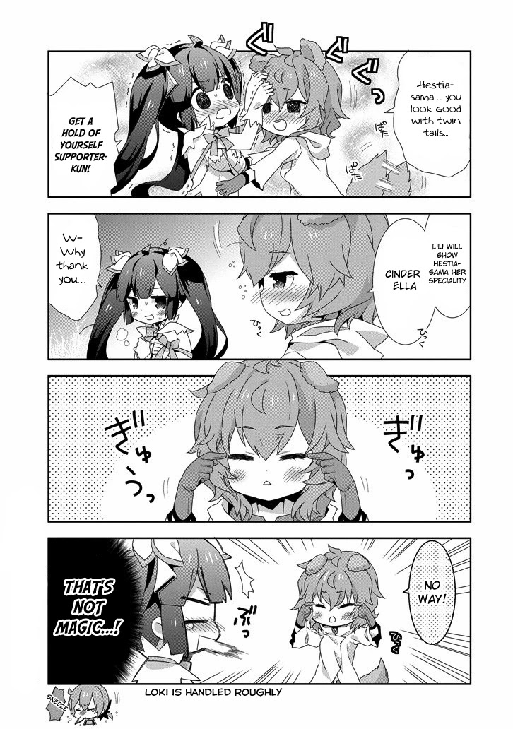 Dungeon ni Deai o Motomeru no wa Machigatte Iru Darou ka 4-koma - Kami-sama no Nichijou Chapter 2.3 page 5 - Vol.2 Chapter 3