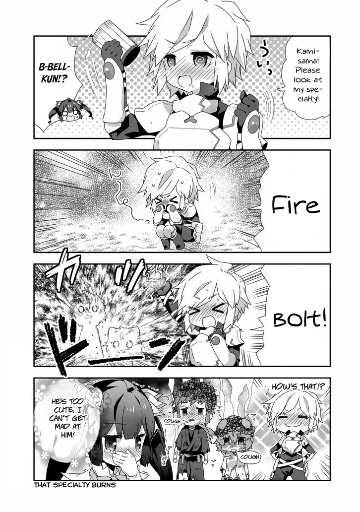 Dungeon ni Deai o Motomeru no wa Machigatte Iru Darou ka 4-koma - Kami-sama no Nichijou Chapter 2.3 page 7 - Vol.2 Chapter 3