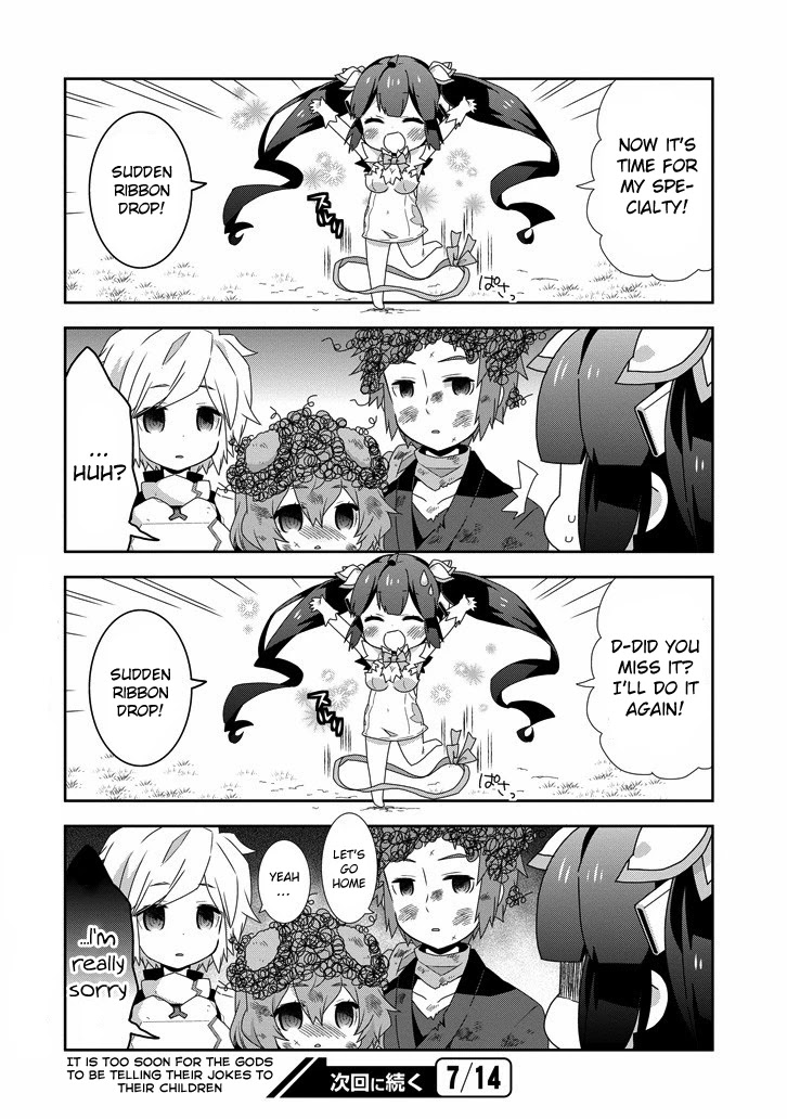 Dungeon ni Deai o Motomeru no wa Machigatte Iru Darou ka 4-koma - Kami-sama no Nichijou Chapter 2.3 page 8 - Vol.2 Chapter 3