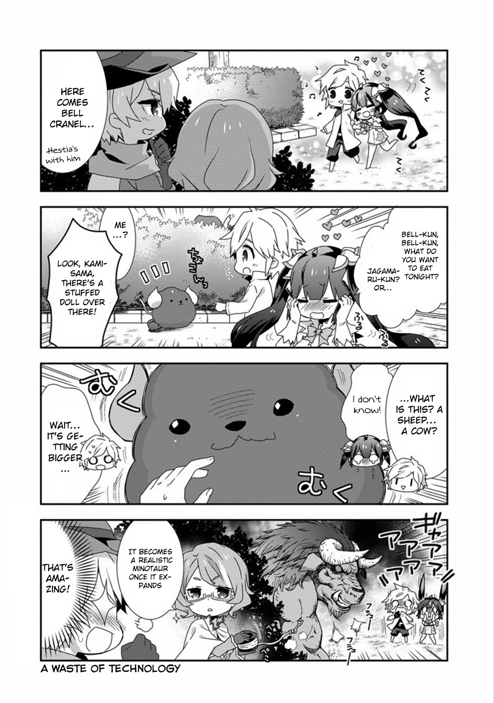 Dungeon ni Deai o Motomeru no wa Machigatte Iru Darou ka 4-koma - Kami-sama no Nichijou Chapter 2.4 page 6 - Vol.2 Chapter 4