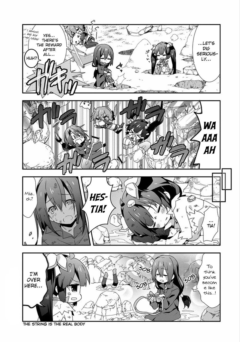 Dungeon ni Deai o Motomeru no wa Machigatte Iru Darou ka 4-koma - Kami-sama no Nichijou Chapter 2.5 page 9 - Vol.2 Chapter 5