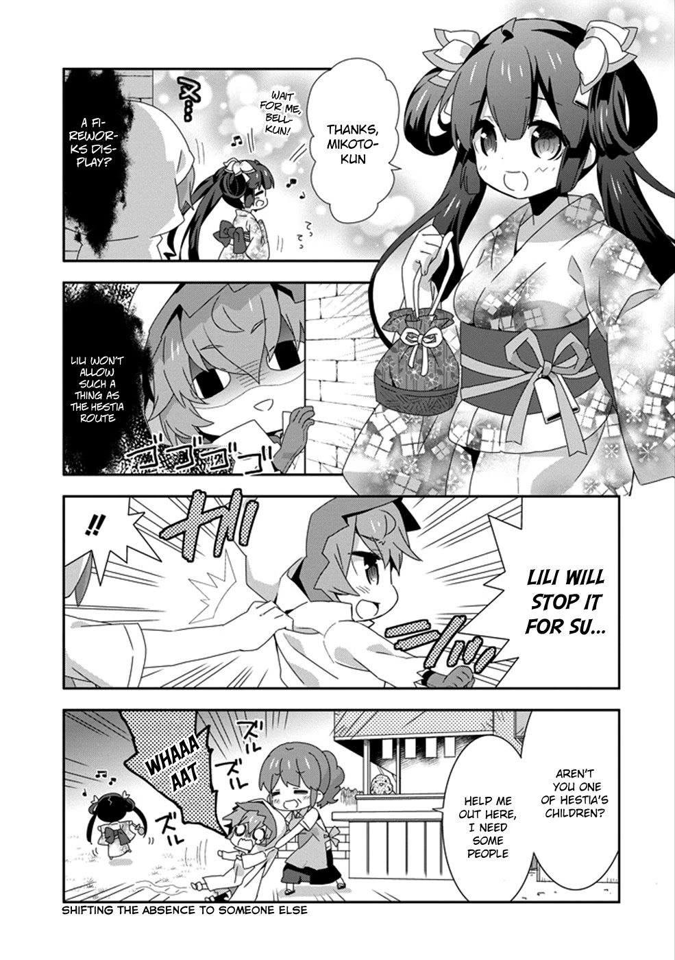Dungeon ni Deai o Motomeru no wa Machigatte Iru Darou ka 4-koma - Kami-sama no Nichijou Chapter 2.6 page 7 - Vol.2 Chapter 6
