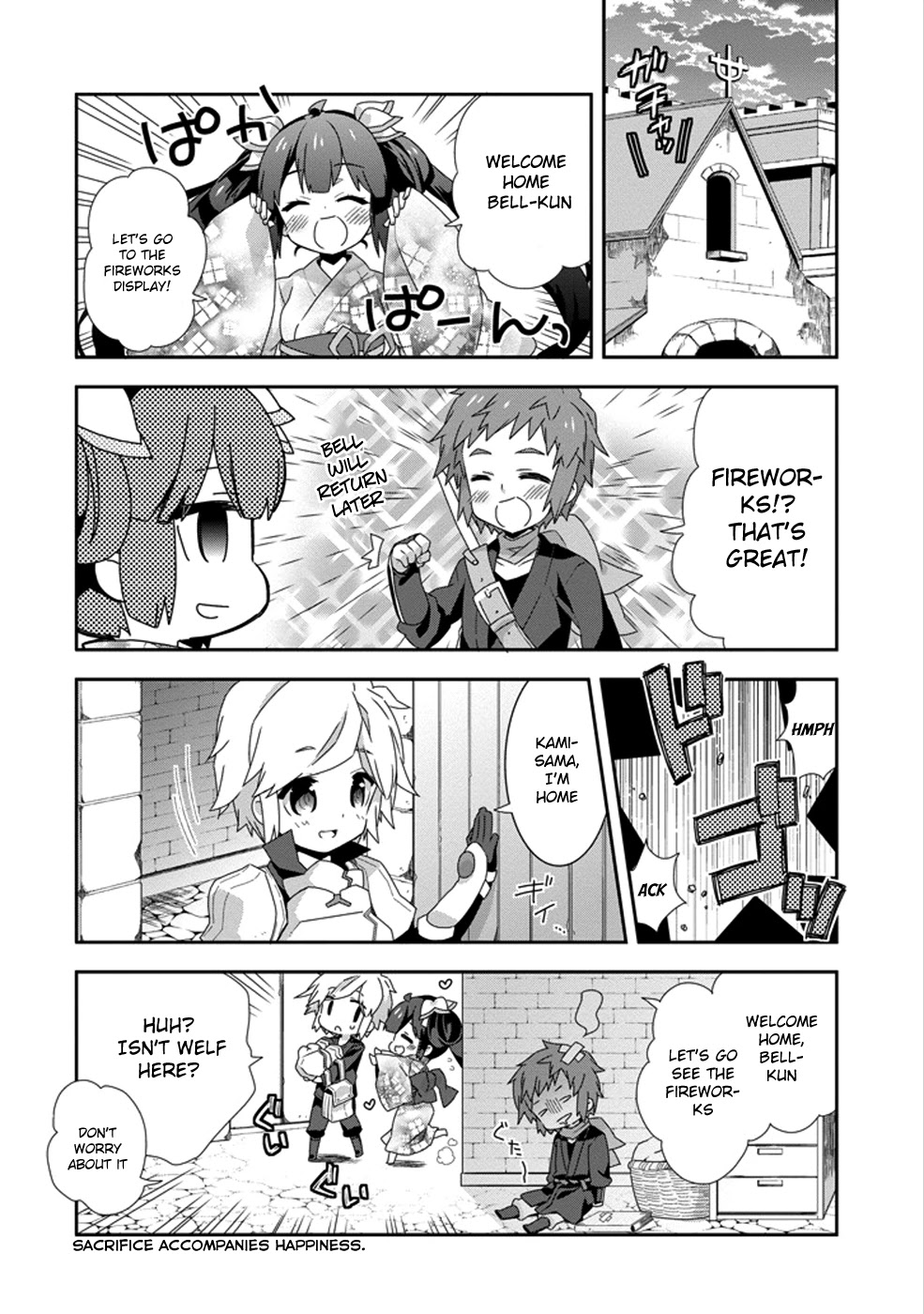 Dungeon ni Deai o Motomeru no wa Machigatte Iru Darou ka 4-koma - Kami-sama no Nichijou Chapter 2.6 page 8 - Vol.2 Chapter 6