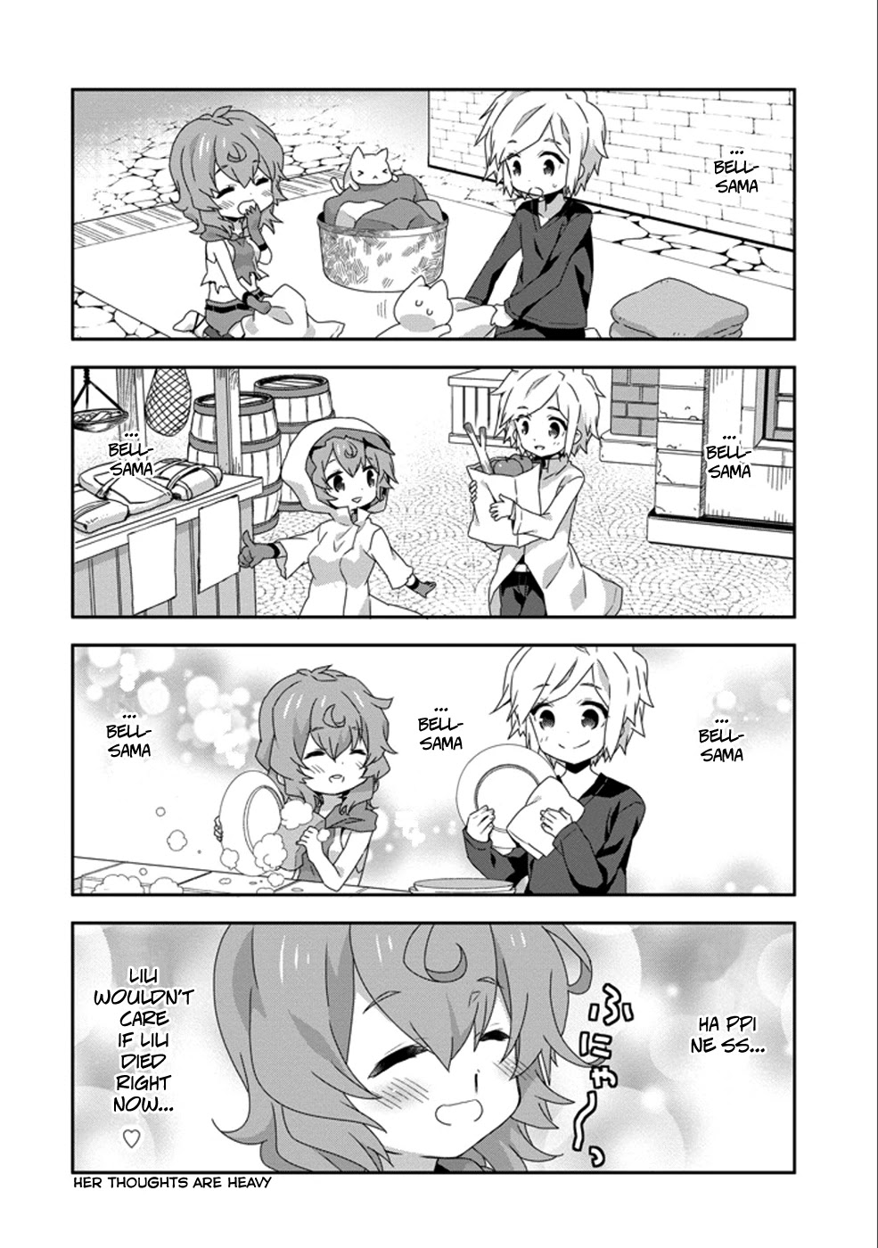 Dungeon ni Deai o Motomeru no wa Machigatte Iru Darou ka 4-koma - Kami-sama no Nichijou Chapter 2.8 page 8 - Vol.2 Chapter 8