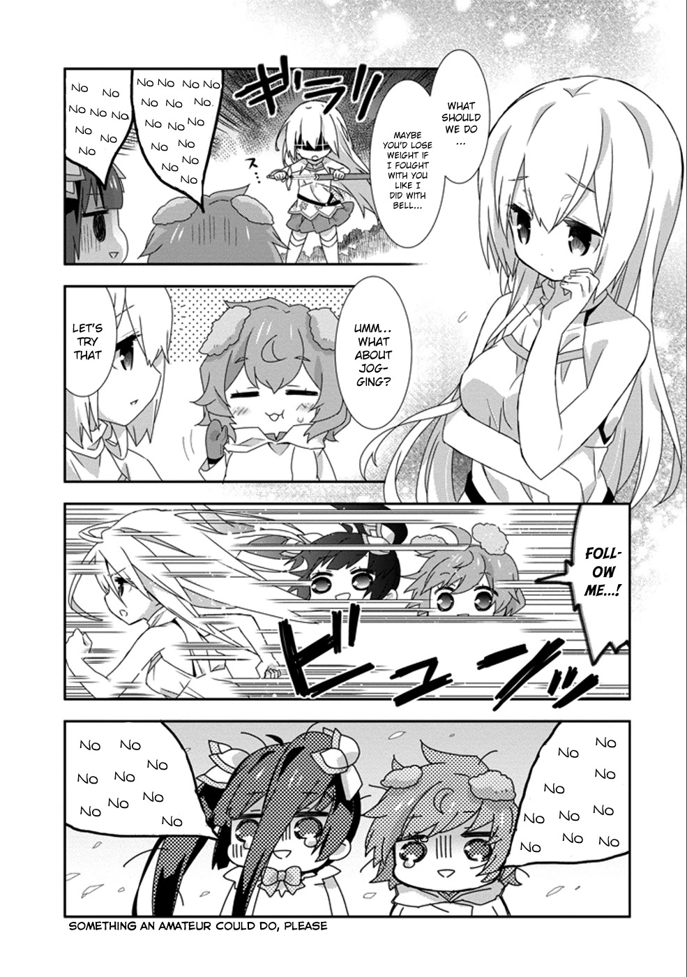 Dungeon ni Deai o Motomeru no wa Machigatte Iru Darou ka 4-koma - Kami-sama no Nichijou Chapter 2.9 page 7 - Vol.2 Chapter 9