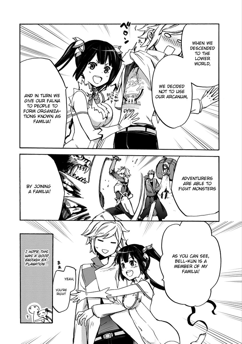 Dungeon ni Deai o Motomeru no wa Machigatte Iru Darou ka: Familia Chronicle Episode Ryu Chapter 1 page 3 - Chapter 1