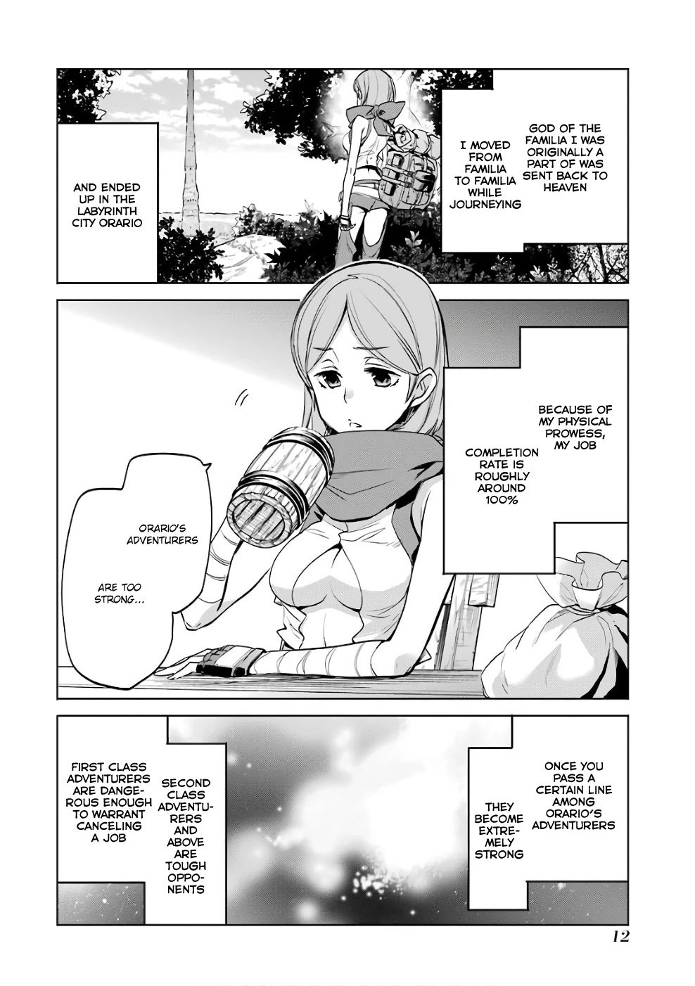 Dungeon ni Deai o Motomeru no wa Machigatte Iru Darou ka: Familia Chronicle Episode Ryu Chapter 10 page 10 - Chapter 10: Girls 00: Bounty Hunter and Assassin