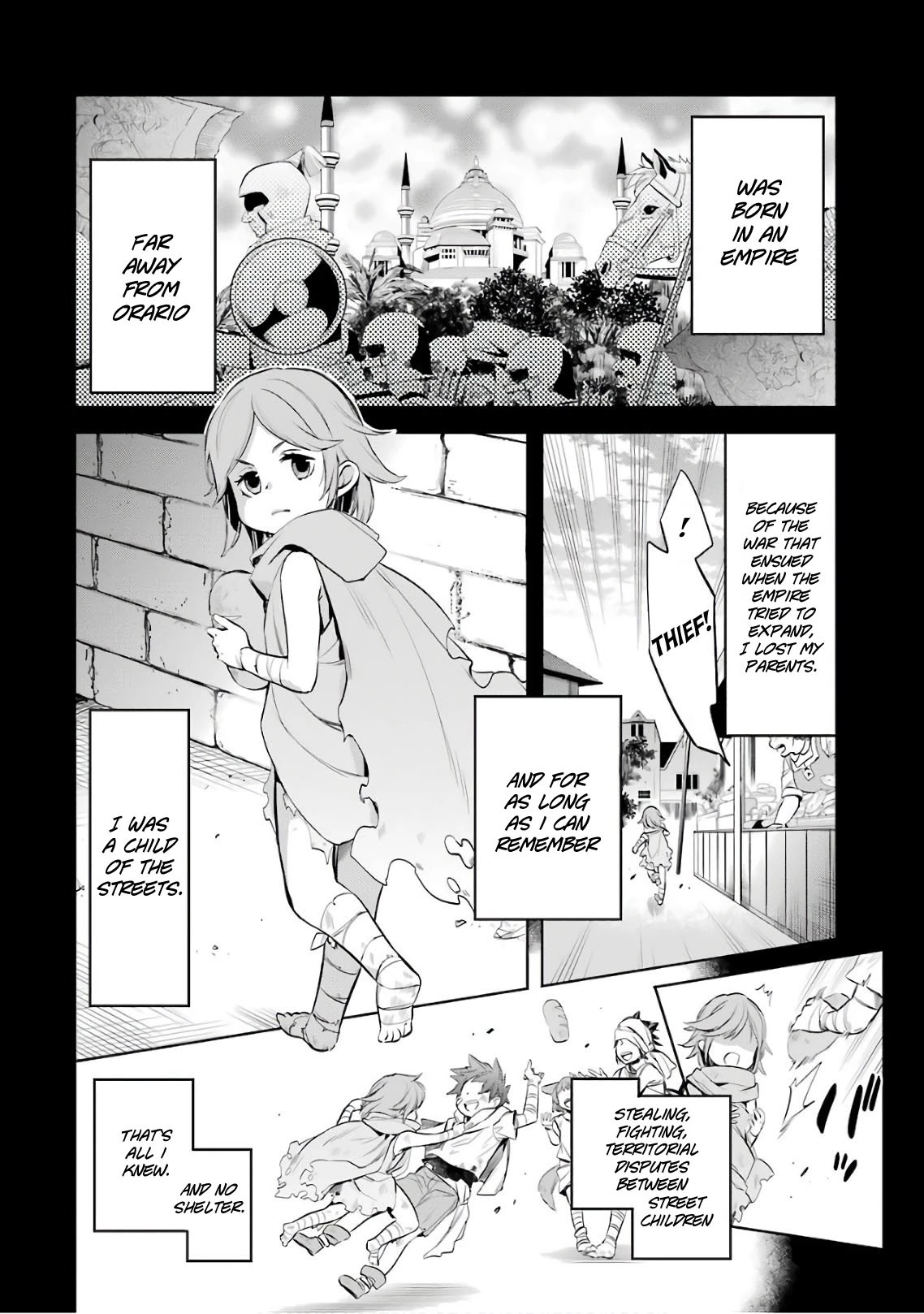 Dungeon ni Deai o Motomeru no wa Machigatte Iru Darou ka: Familia Chronicle Episode Ryu Chapter 15 page 10 - Chapter 15: Girls.05 "Black Fist" Runoa