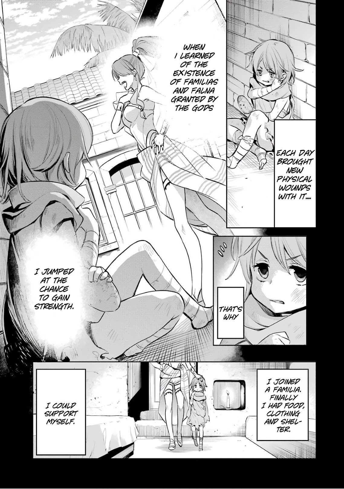 Dungeon ni Deai o Motomeru no wa Machigatte Iru Darou ka: Familia Chronicle Episode Ryu Chapter 15 page 11 - Chapter 15: Girls.05 "Black Fist" Runoa