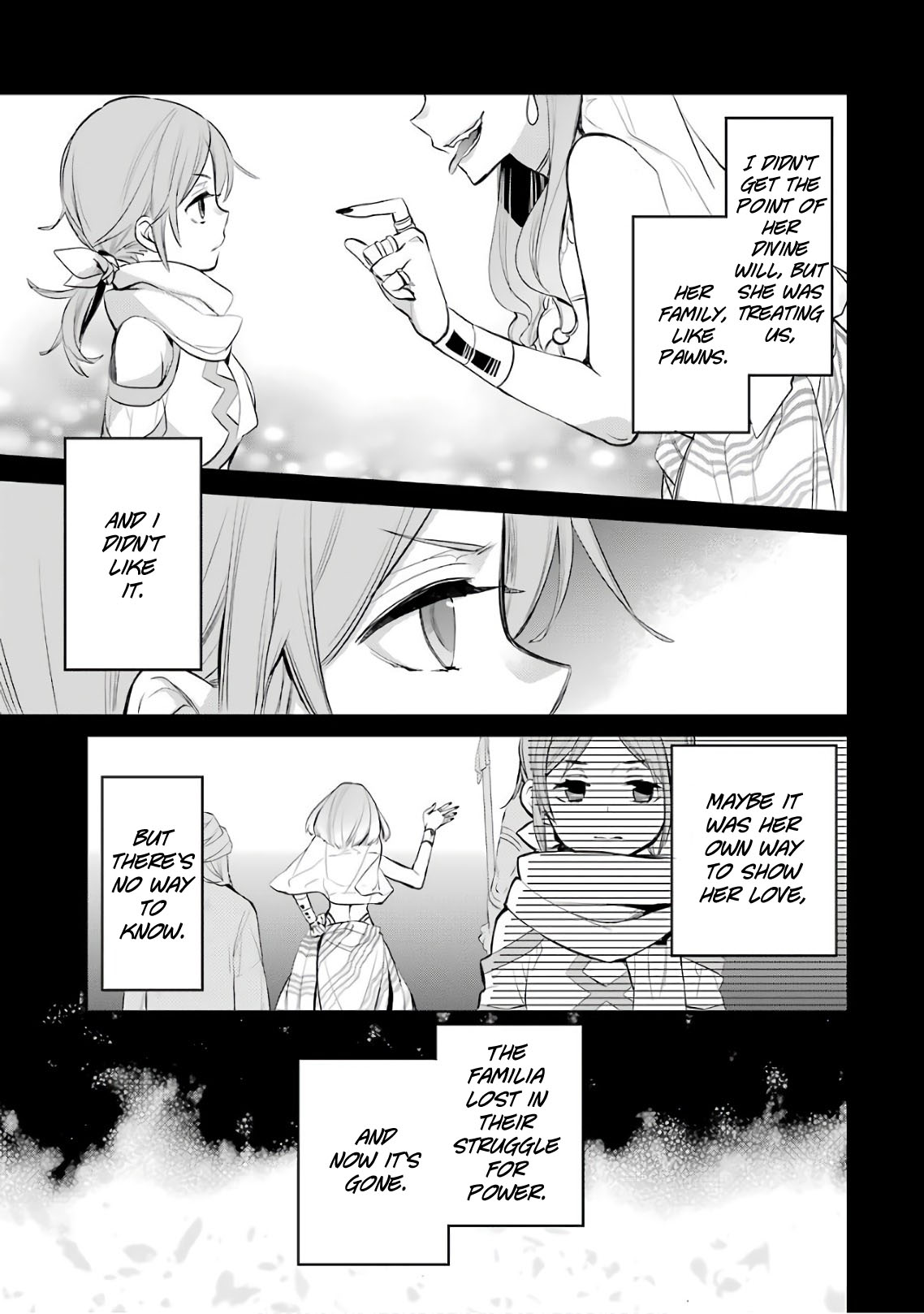 Dungeon ni Deai o Motomeru no wa Machigatte Iru Darou ka: Familia Chronicle Episode Ryu Chapter 15 page 13 - Chapter 15: Girls.05 "Black Fist" Runoa
