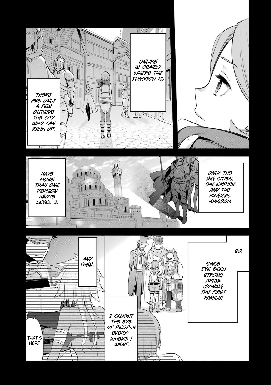 Dungeon ni Deai o Motomeru no wa Machigatte Iru Darou ka: Familia Chronicle Episode Ryu Chapter 15 page 15 - Chapter 15: Girls.05 "Black Fist" Runoa