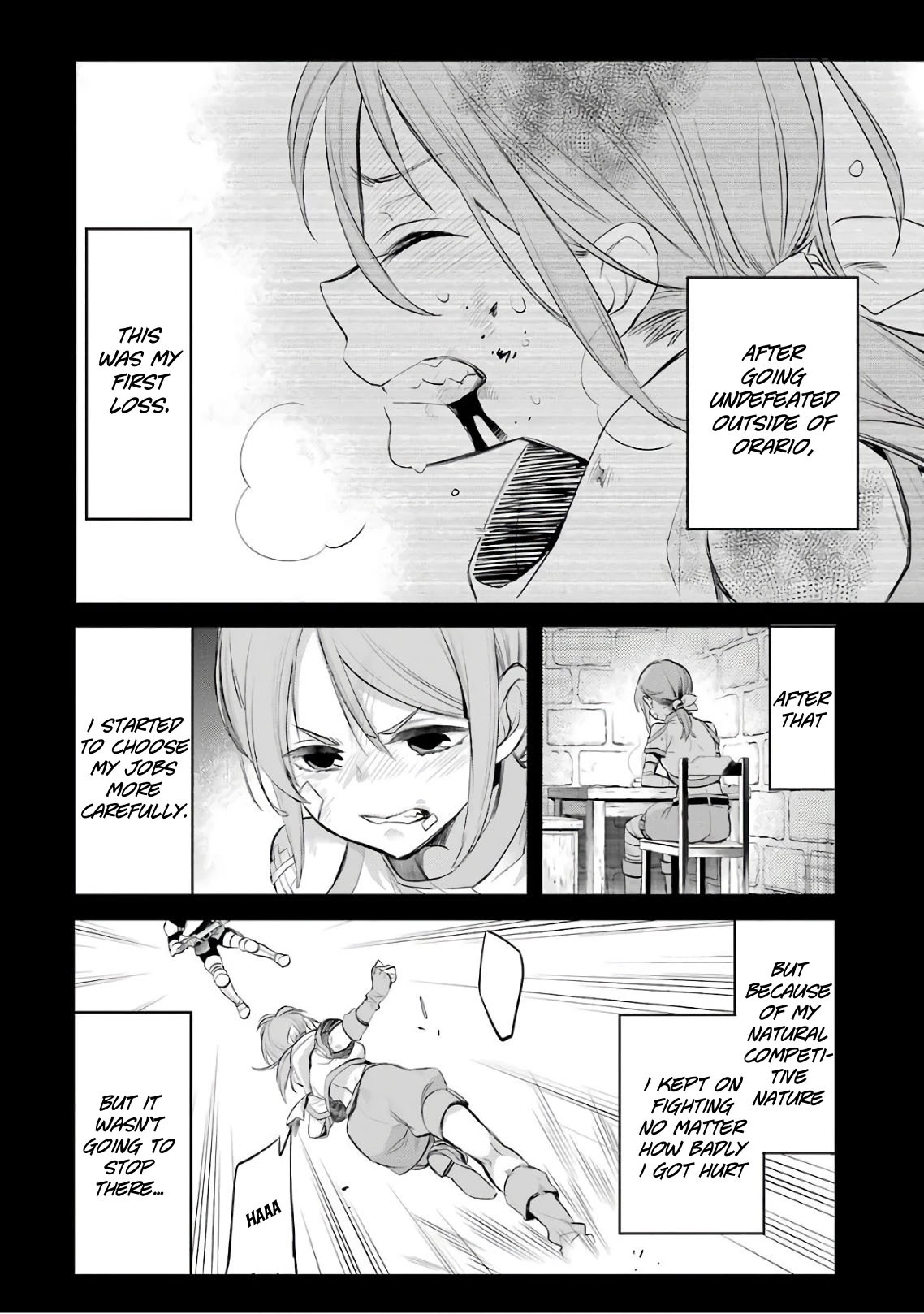 Dungeon ni Deai o Motomeru no wa Machigatte Iru Darou ka: Familia Chronicle Episode Ryu Chapter 15 page 20 - Chapter 15: Girls.05 "Black Fist" Runoa