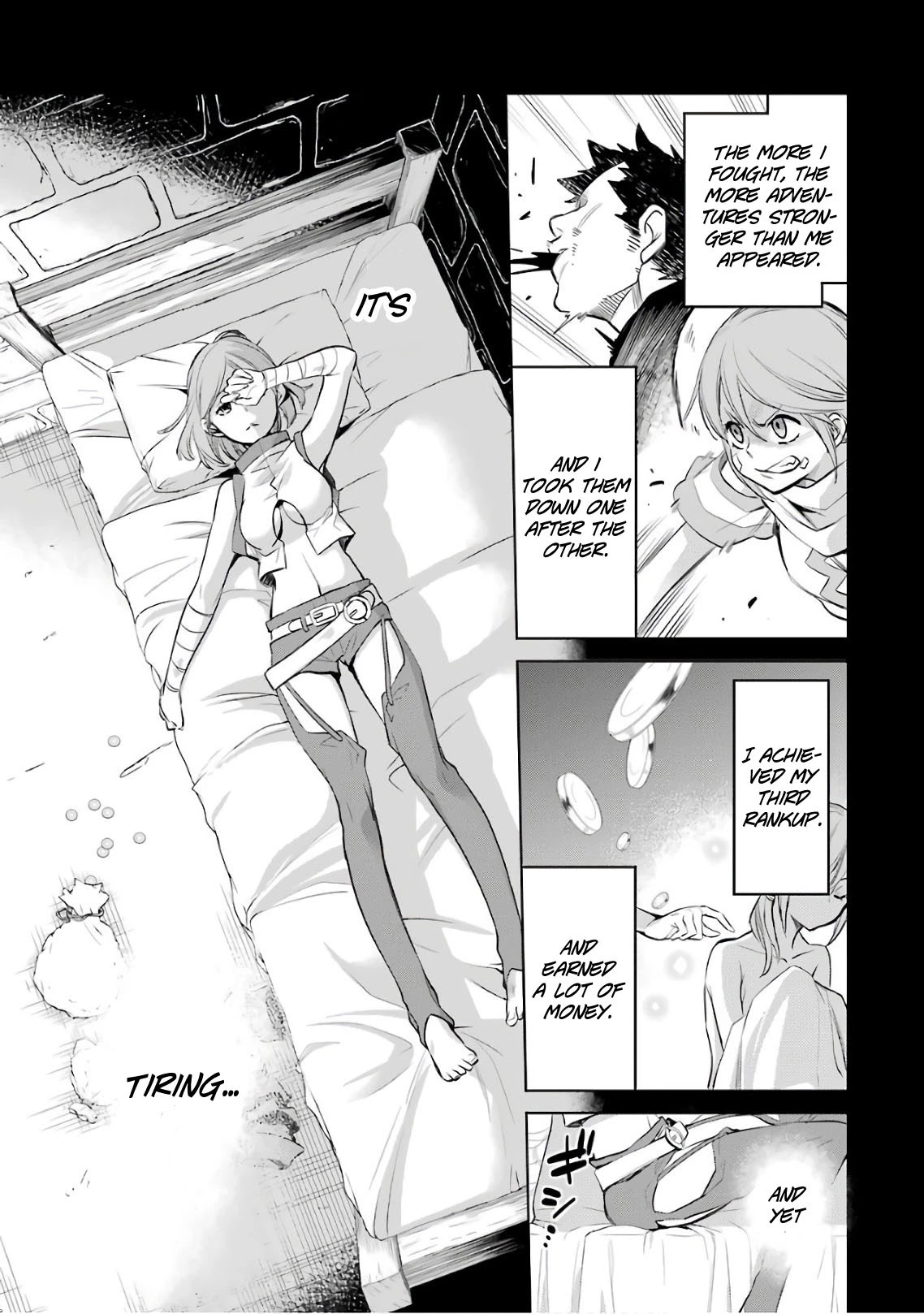 Dungeon ni Deai o Motomeru no wa Machigatte Iru Darou ka: Familia Chronicle Episode Ryu Chapter 15 page 21 - Chapter 15: Girls.05 "Black Fist" Runoa