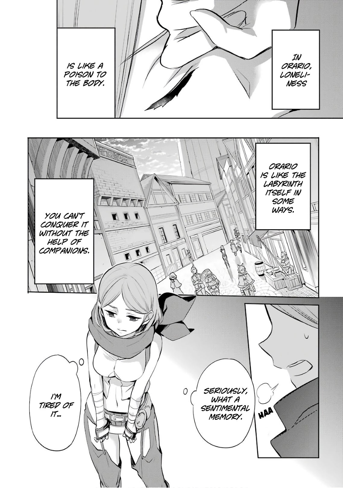 Dungeon ni Deai o Motomeru no wa Machigatte Iru Darou ka: Familia Chronicle Episode Ryu Chapter 15 page 22 - Chapter 15: Girls.05 "Black Fist" Runoa