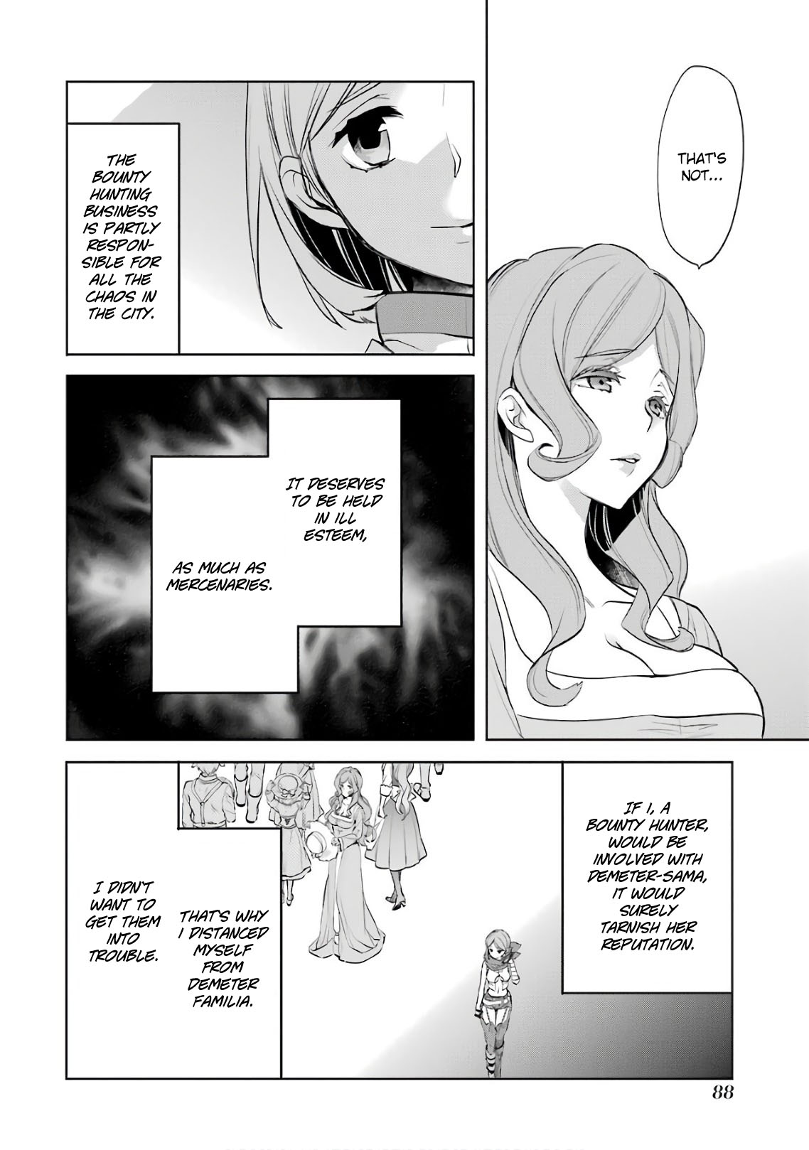 Dungeon ni Deai o Motomeru no wa Machigatte Iru Darou ka: Familia Chronicle Episode Ryu Chapter 15 page 50 - Chapter 15: Girls.05 "Black Fist" Runoa
