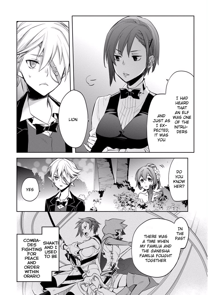 Dungeon ni Deai o Motomeru no wa Machigatte Iru Darou ka: Familia Chronicle Episode Ryu Chapter 9 page 11 - Chapter 9: Raise 09: The Hostess of Fertility's Elf
