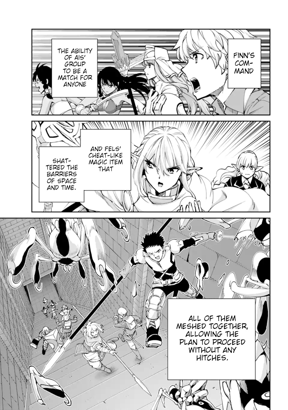 Dungeon ni Deai o Motomeru no wa Machigatte Iru Darou ka Gaiden - Sword Oratoria Chapter 102 page 34 - Chapter 102: Attack on Knossos