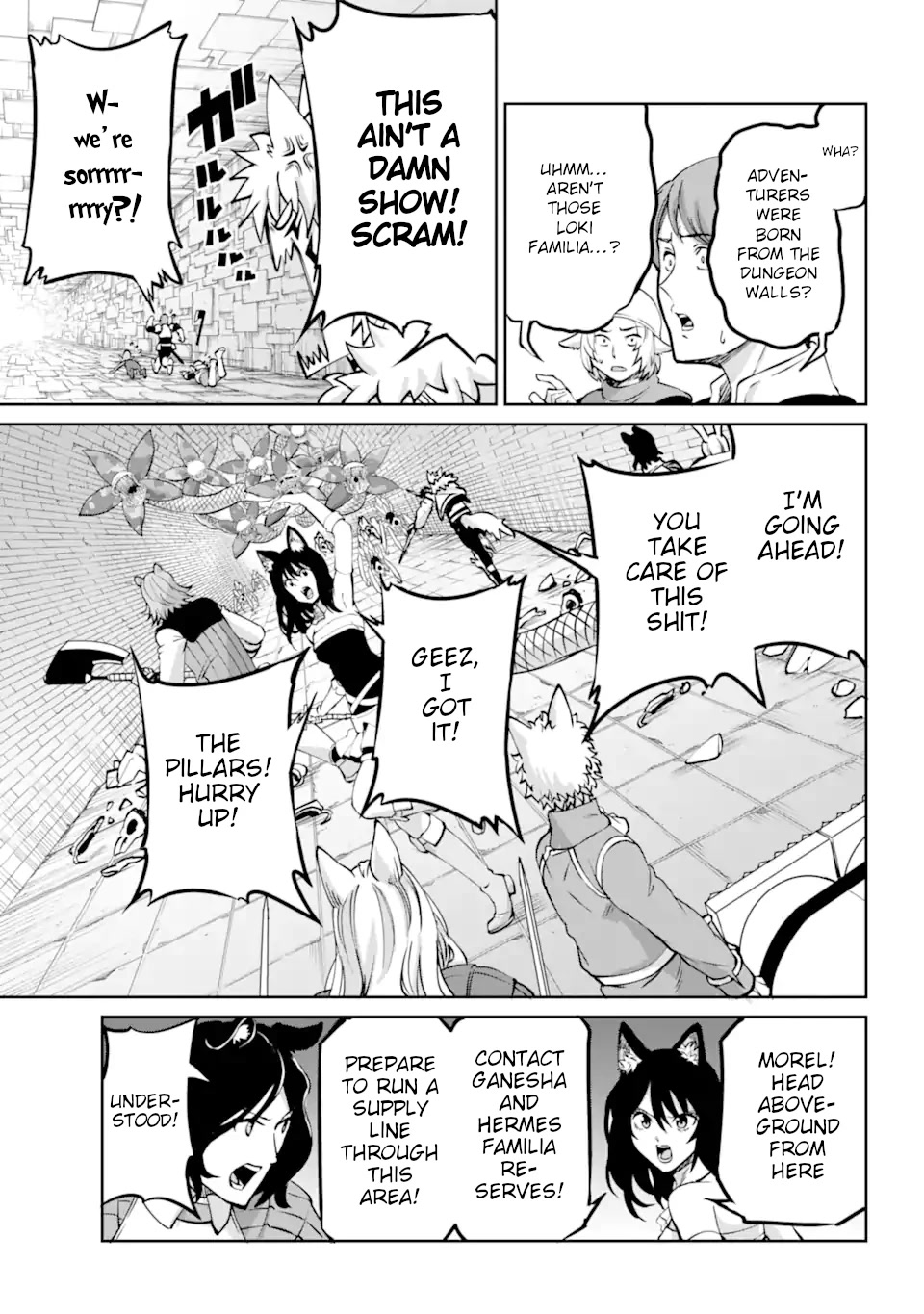 Dungeon ni Deai o Motomeru no wa Machigatte Iru Darou ka Gaiden - Sword Oratoria Chapter 102 page 9 - Chapter 102: Attack on Knossos