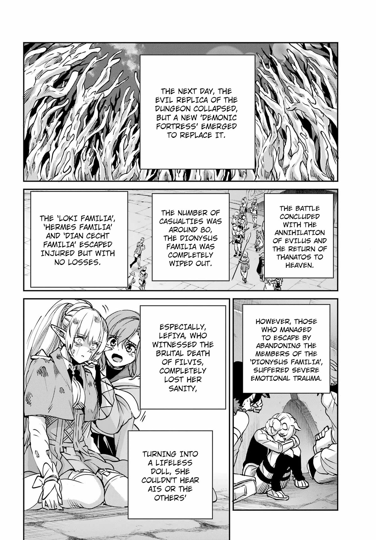 Dungeon ni Deai o Motomeru no wa Machigatte Iru Darou ka Gaiden - Sword Oratoria Chapter 109 page 42 - Chapter 109: Escape