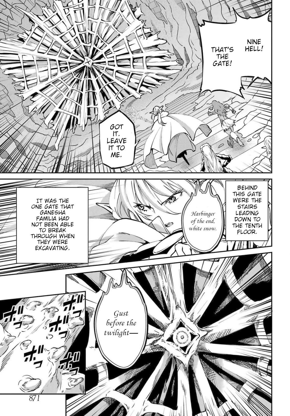 Dungeon ni Deai o Motomeru no wa Machigatte Iru Darou ka Gaiden - Sword Oratoria Chapter 116 page 35 - Chapter 116: War Cry